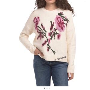 Ted Baker Floral Cream Crewneck Sweater size L